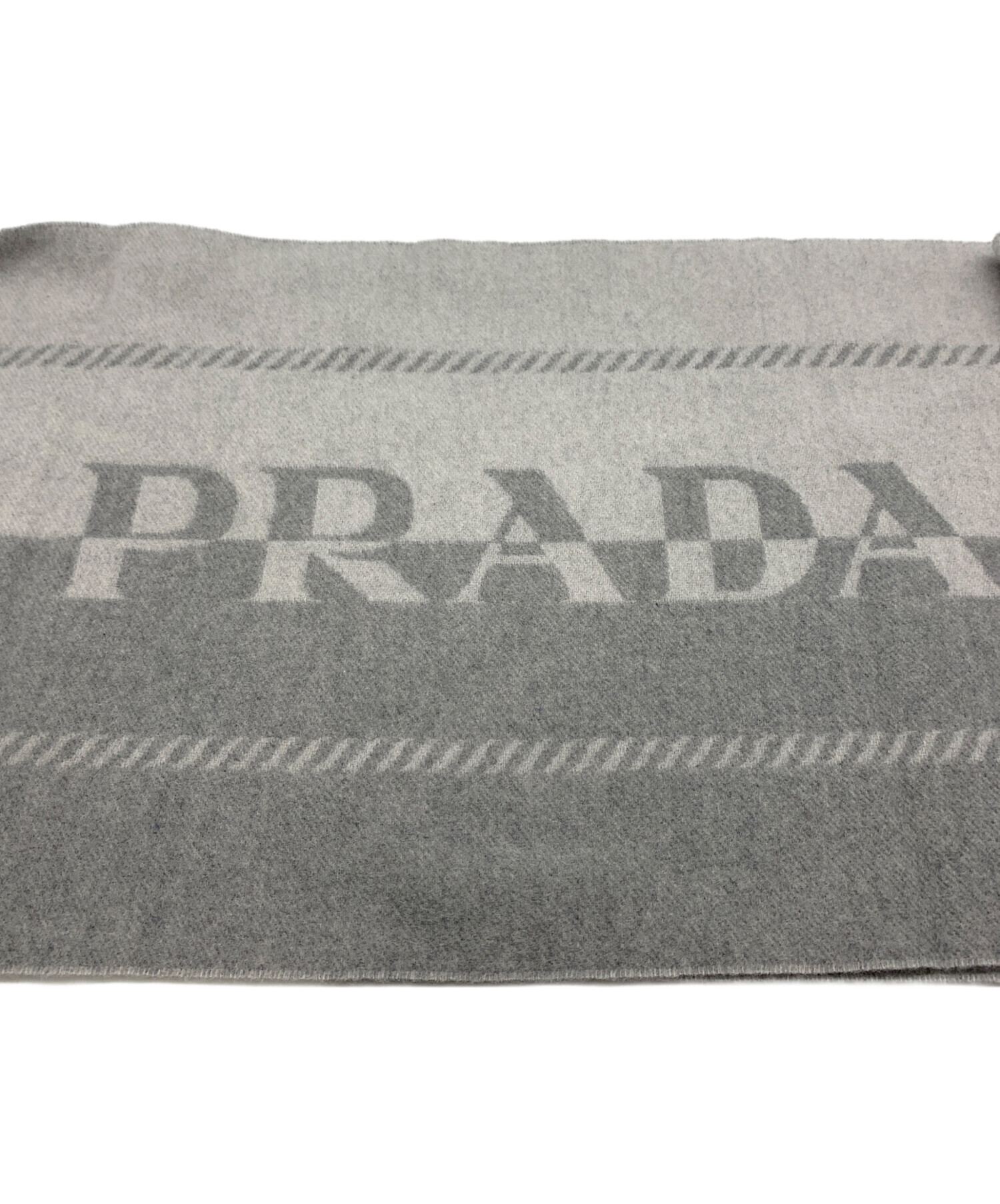 中古・古着通販】PRADA (プラダ) ウールマフラー グレー｜ブランド