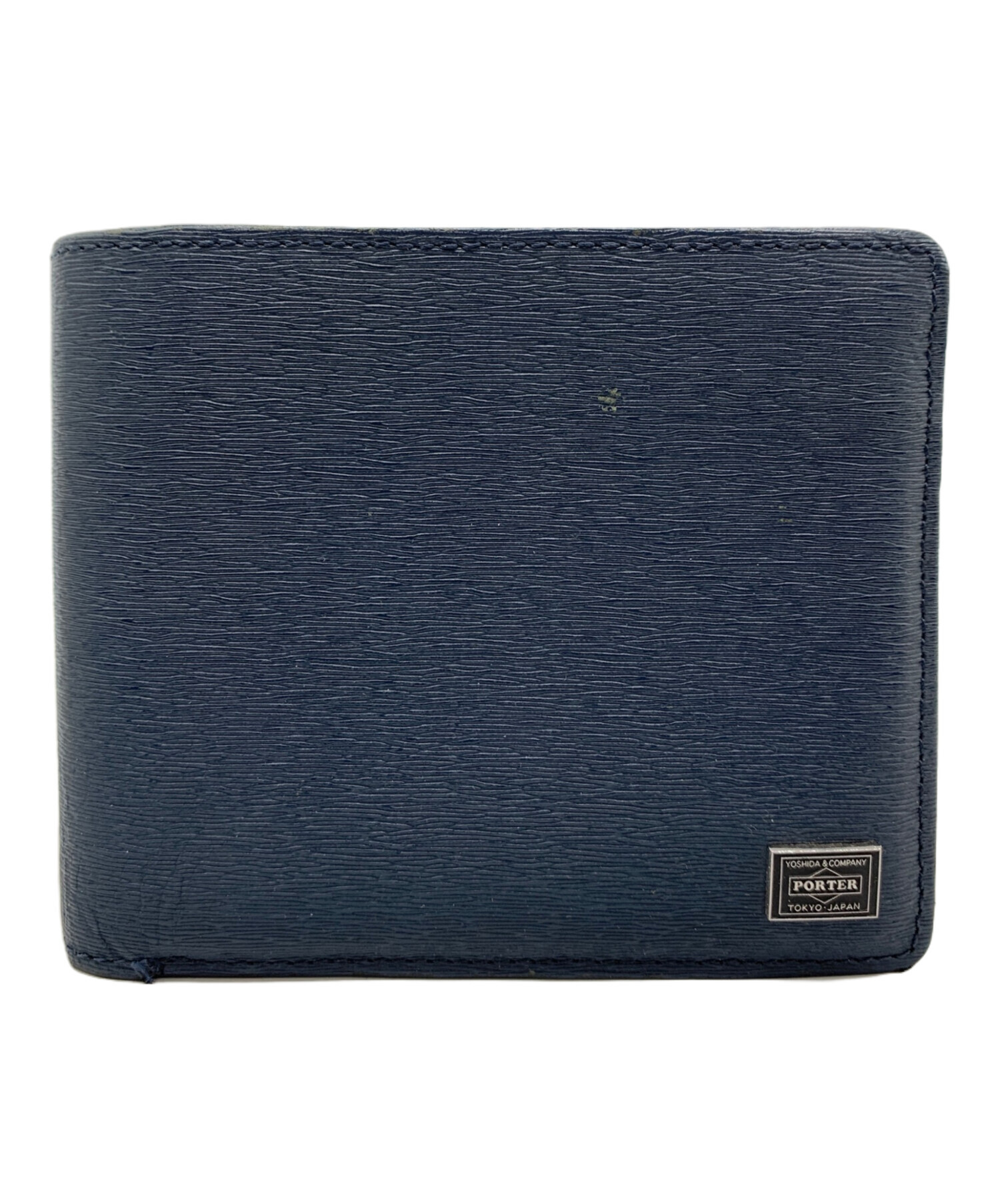 中古・古着通販】PORTER (ポーター) CURRENT 2つ折り財布 ネイビー