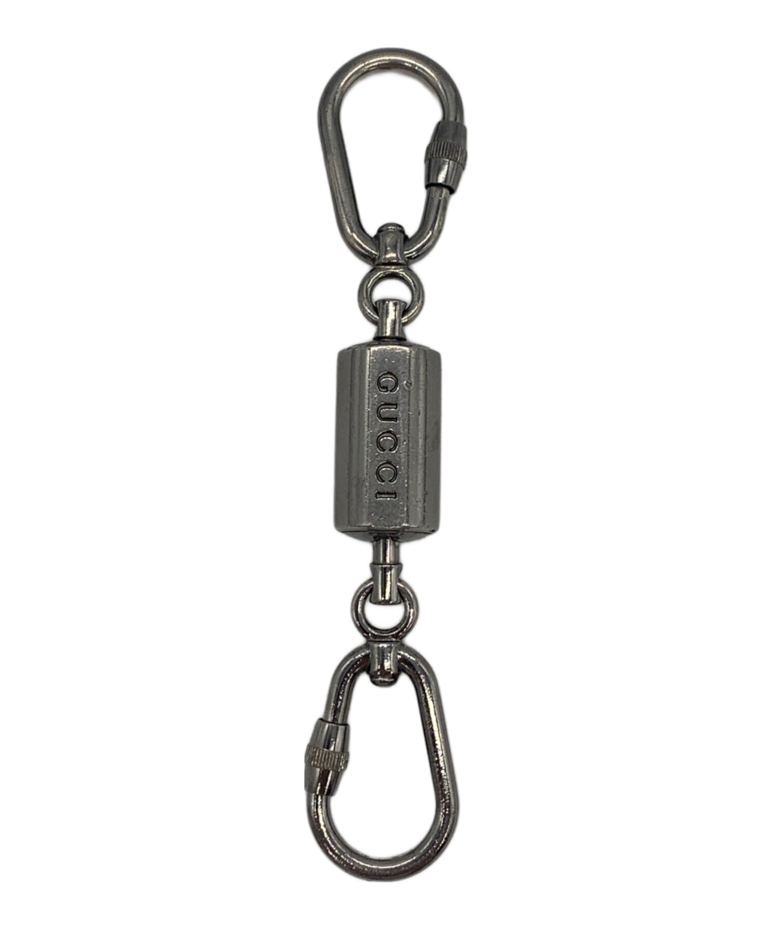 グッチGUCCIカラビナキーホルダー　キーリング　 シルバー金具　ユニセックス 中古・古着通販】GUCCI (グッチ) カラビナキーリング｜ブランド・古着