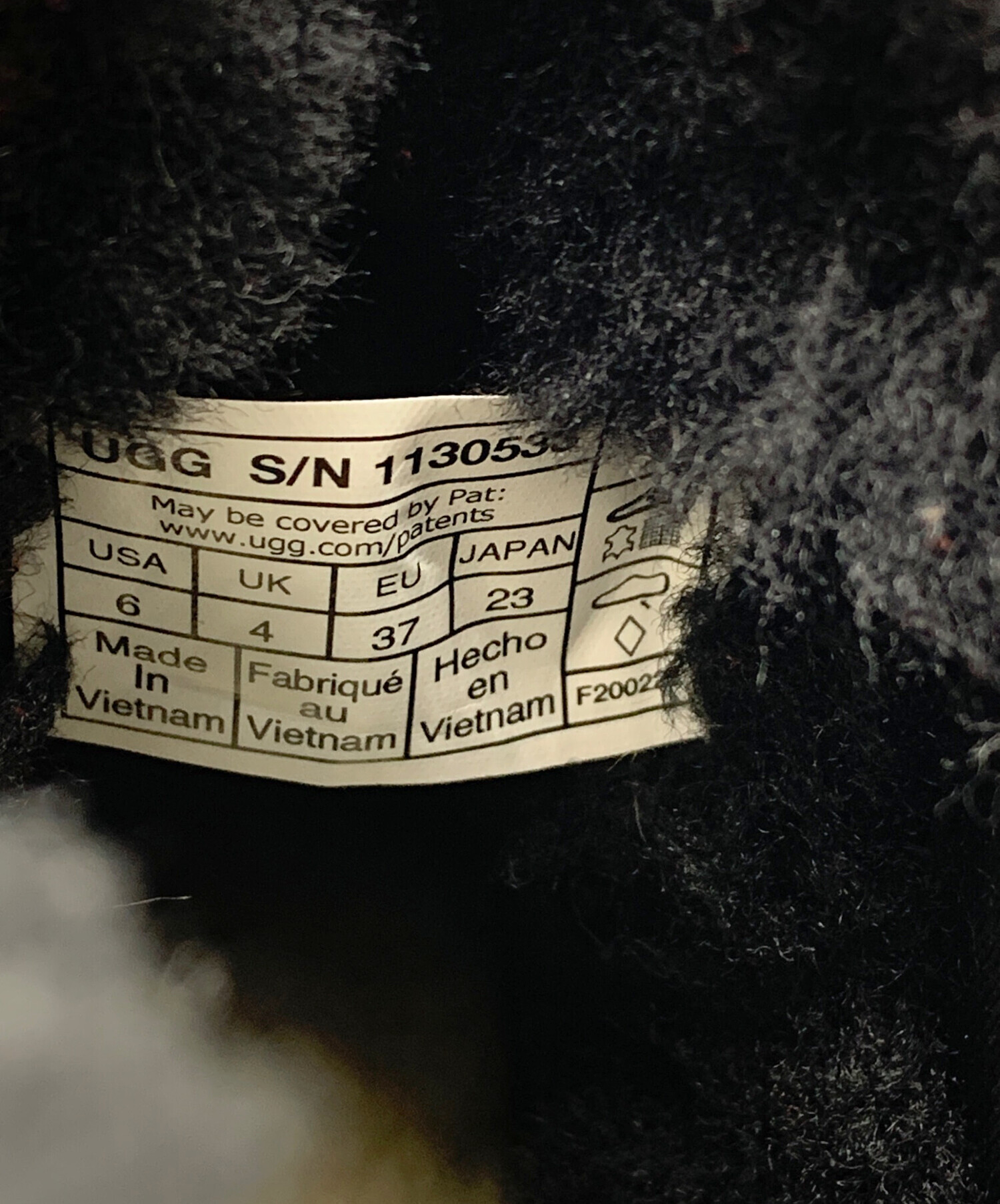 中古・古着通販】UGG (アグ) チェルシーブーツ ホワイト×ブラック