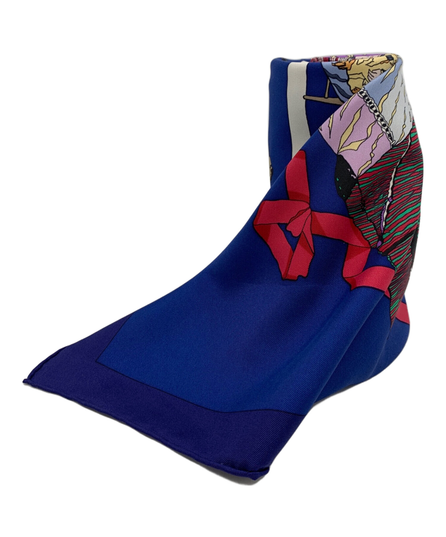 中古・古着通販】HERMES (エルメス) カレ90 HELLO DOLLY ブルー