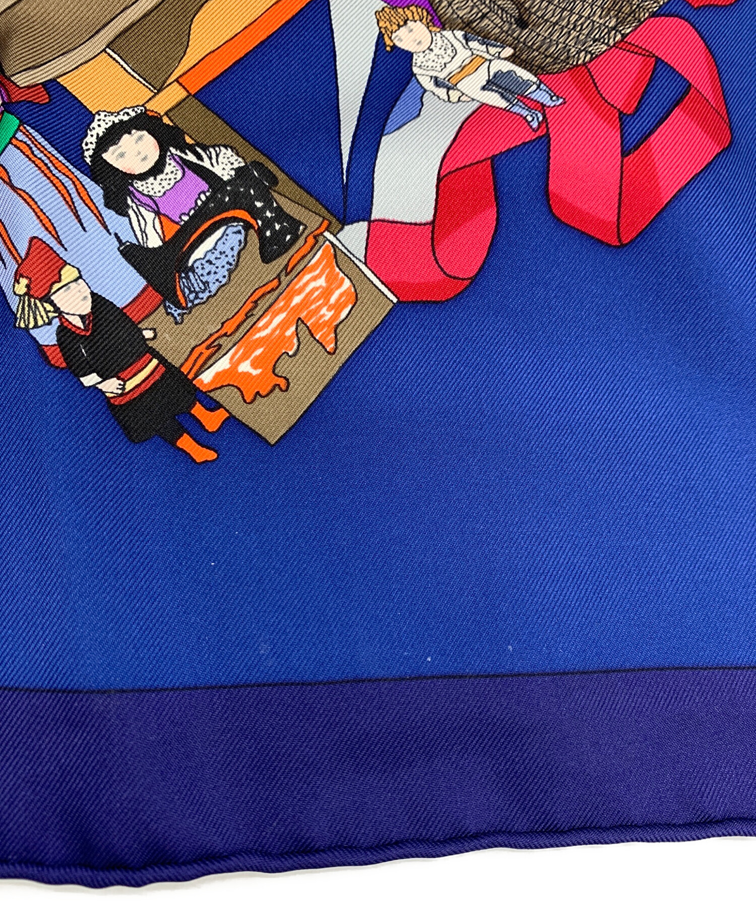 中古・古着通販】HERMES (エルメス) カレ90 HELLO DOLLY ブルー