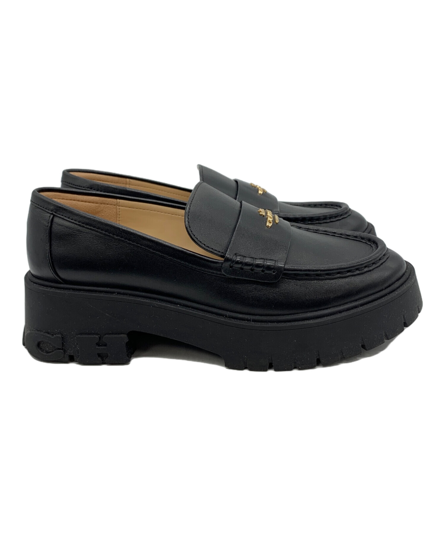 中古・古着通販】COACH (コーチ) ルーシーローファー ブラック サイズ