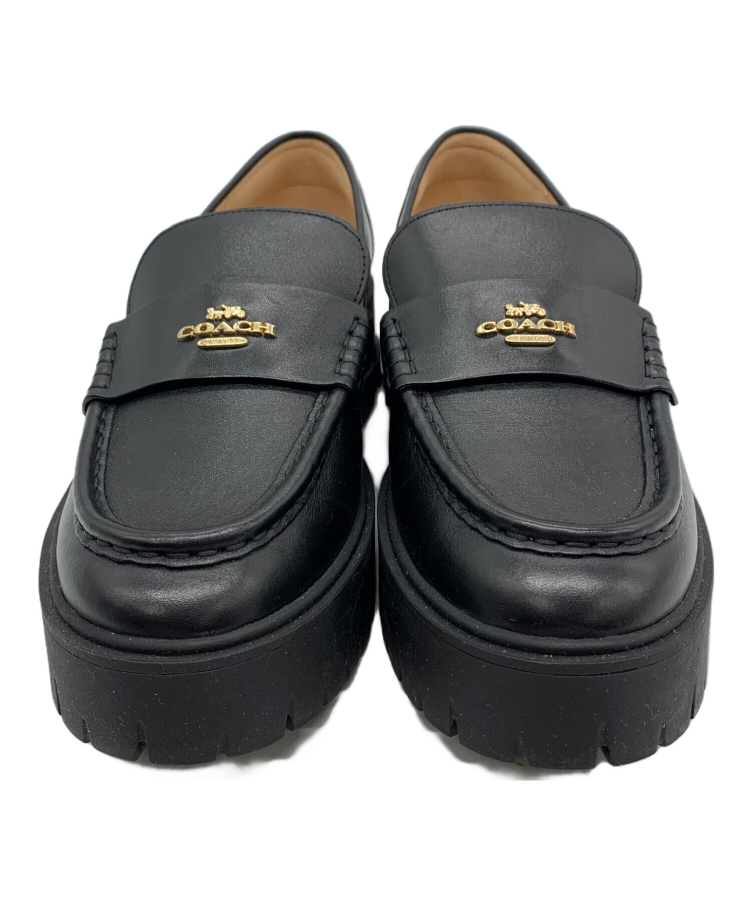 中古・古着通販】COACH (コーチ) ルーシーローファー ブラック サイズ