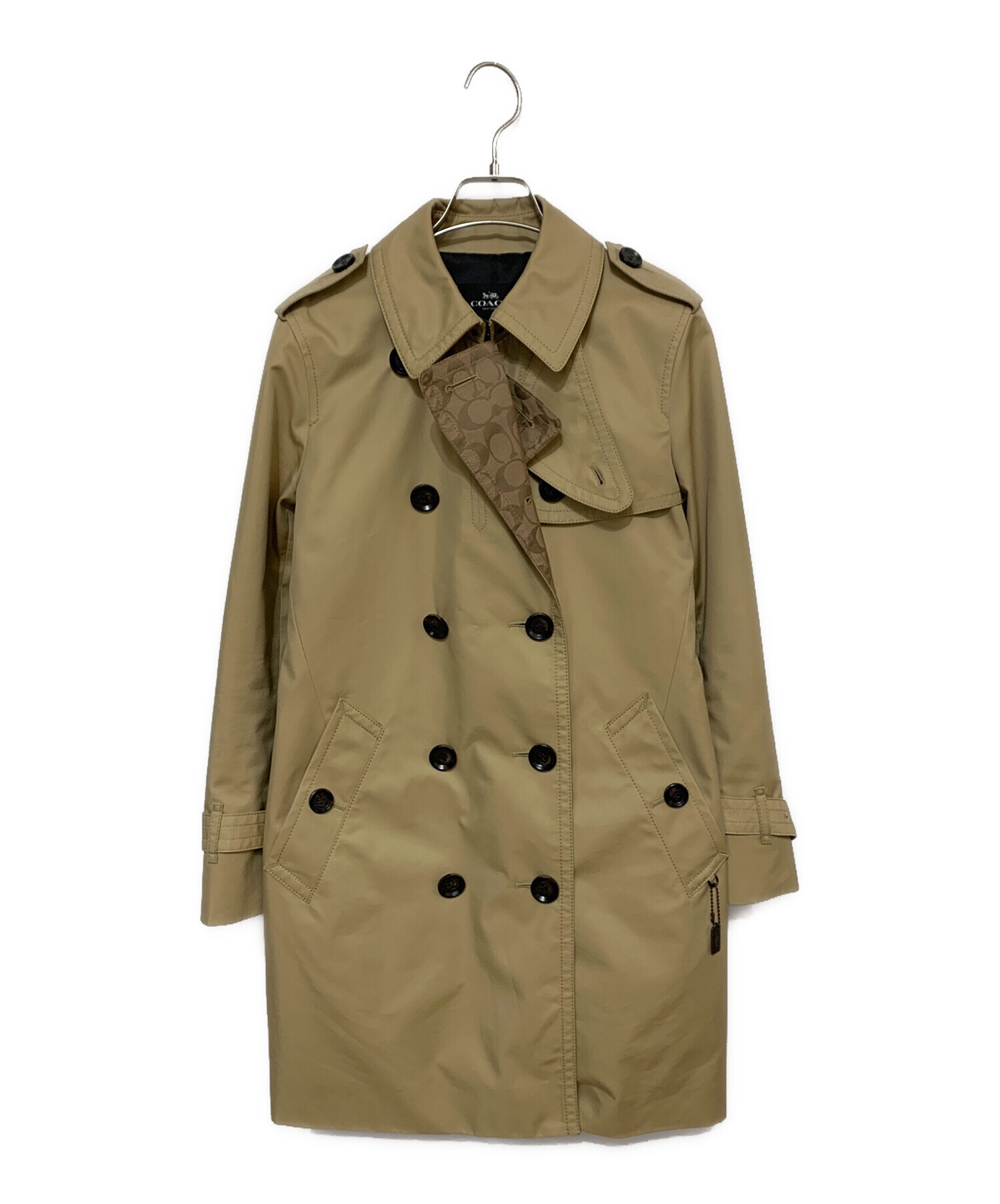 中古・古着通販】COACH (コーチ) トレンチコート ベージュ サイズ:S