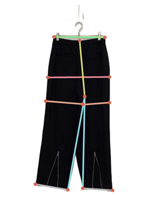 中古・古着通販】ZUCCA (ズッカ) ウーリッシュサージパンツ ネイビー