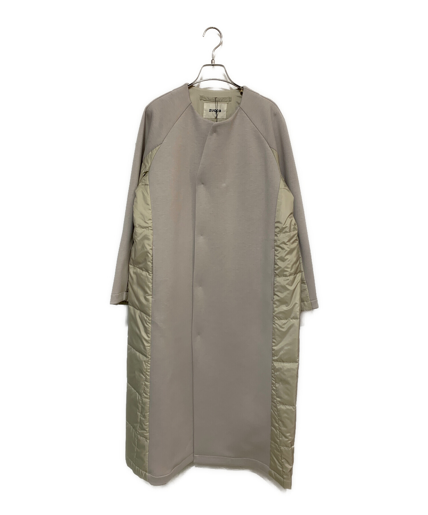 中古・古着通販】ZUCCA (ズッカ) ライトキルトドッキングコート グレー