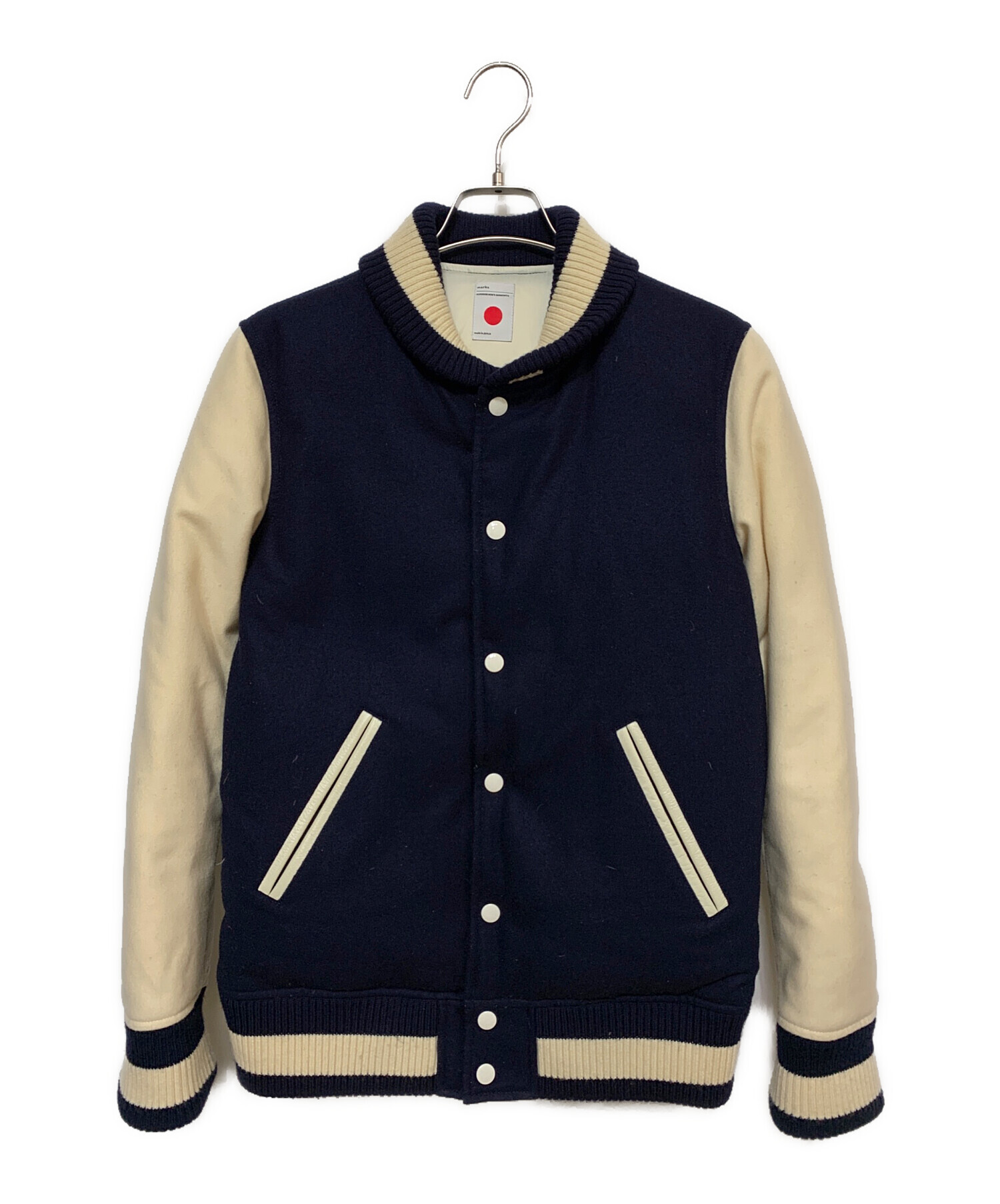 中古・古着通販】MARKA (マーカ) スタジャン ネイビー×ベージュ サイズ