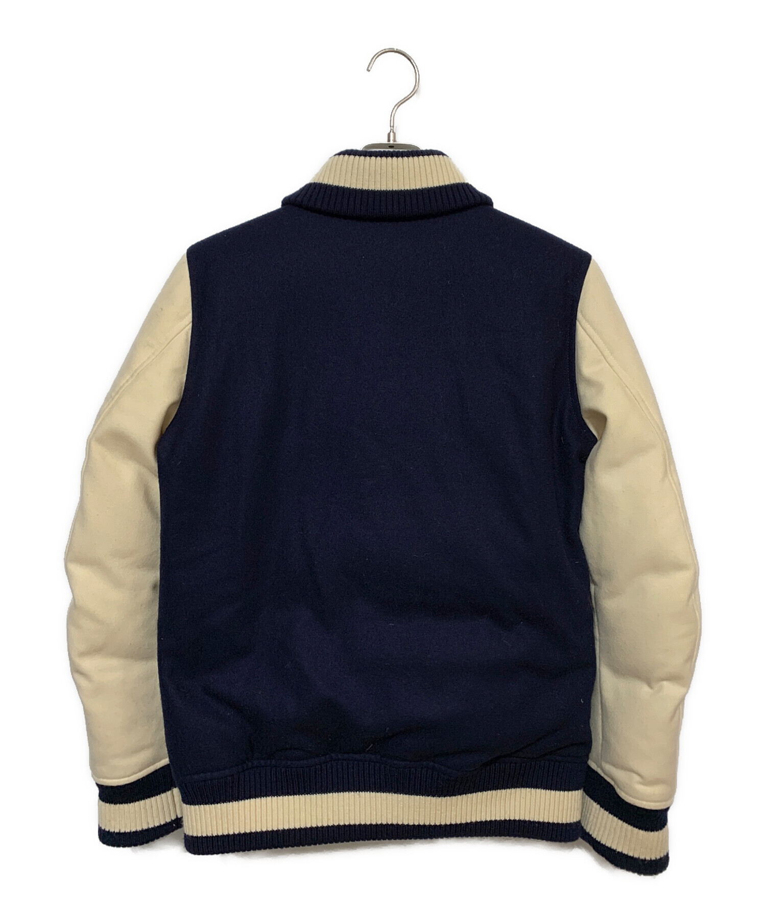 中古・古着通販】MARKA (マーカ) スタジャン ネイビー×ベージュ サイズ