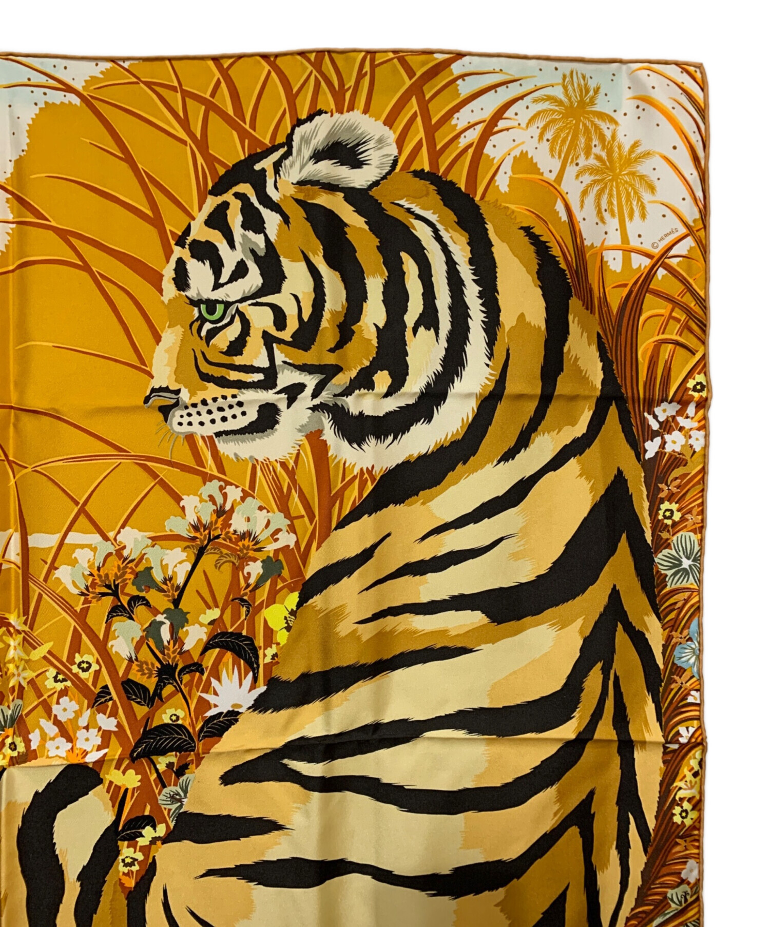 中古・古着通販】HERMES (エルメス) カレ90 TYGERTYGER イエロー