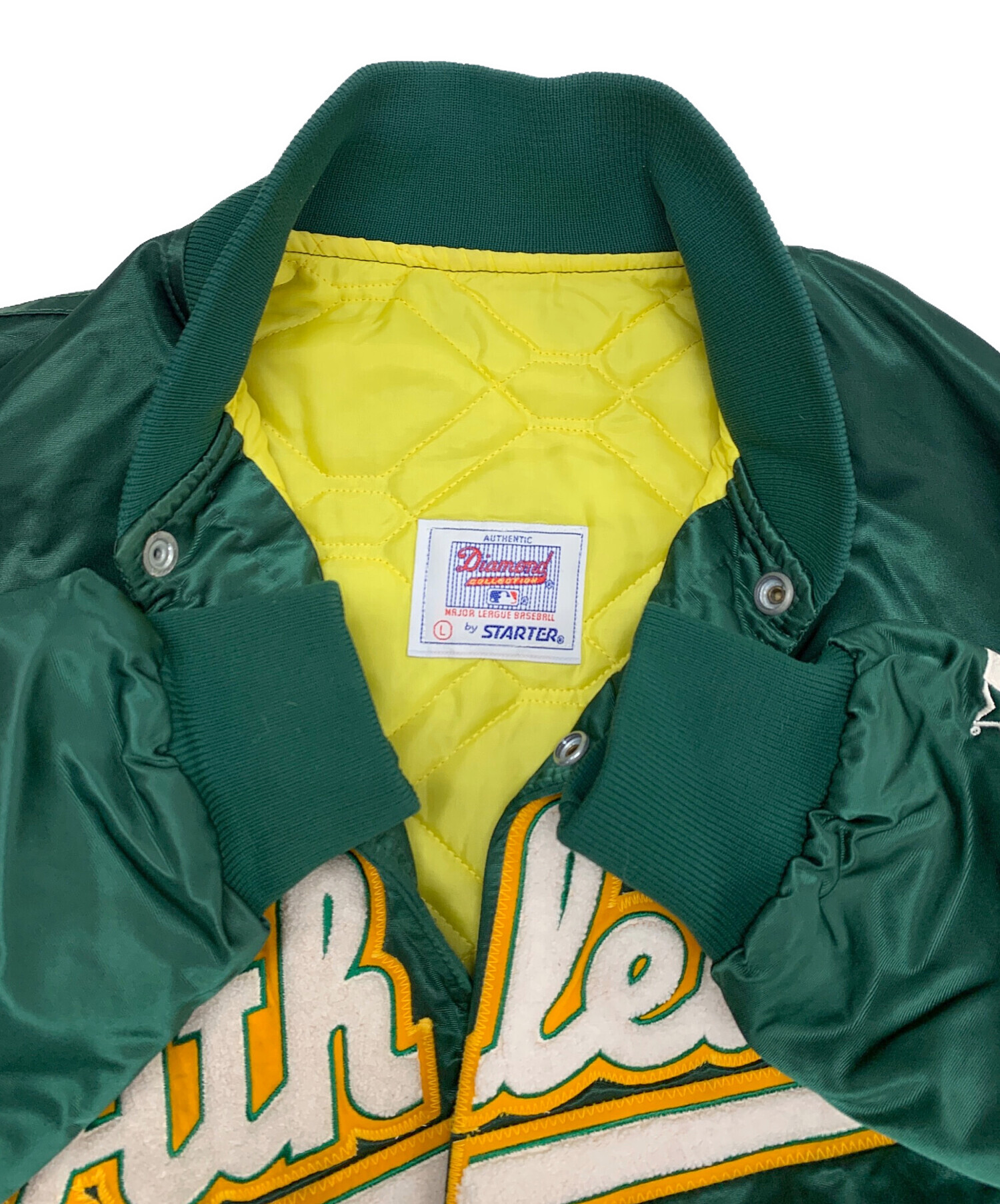 中古・古着通販】STARTER (スターター) Athleticsスタジャン グリーン