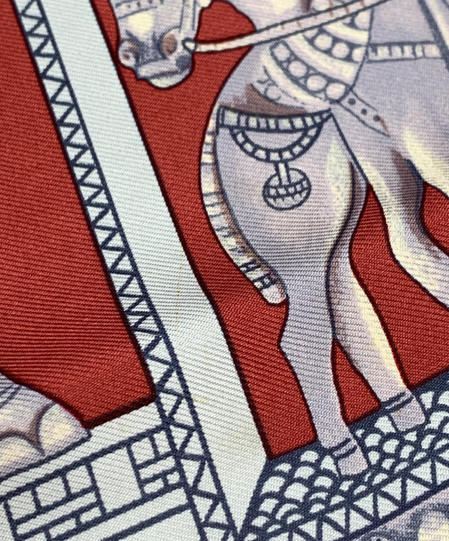 中古・古着通販】HERMES (エルメス) カレ90 TORANA 塔門 レッド