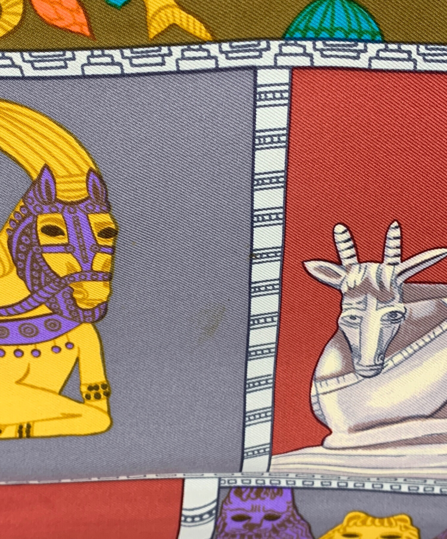 中古・古着通販】HERMES (エルメス) カレ90 TORANA 塔門 レッド