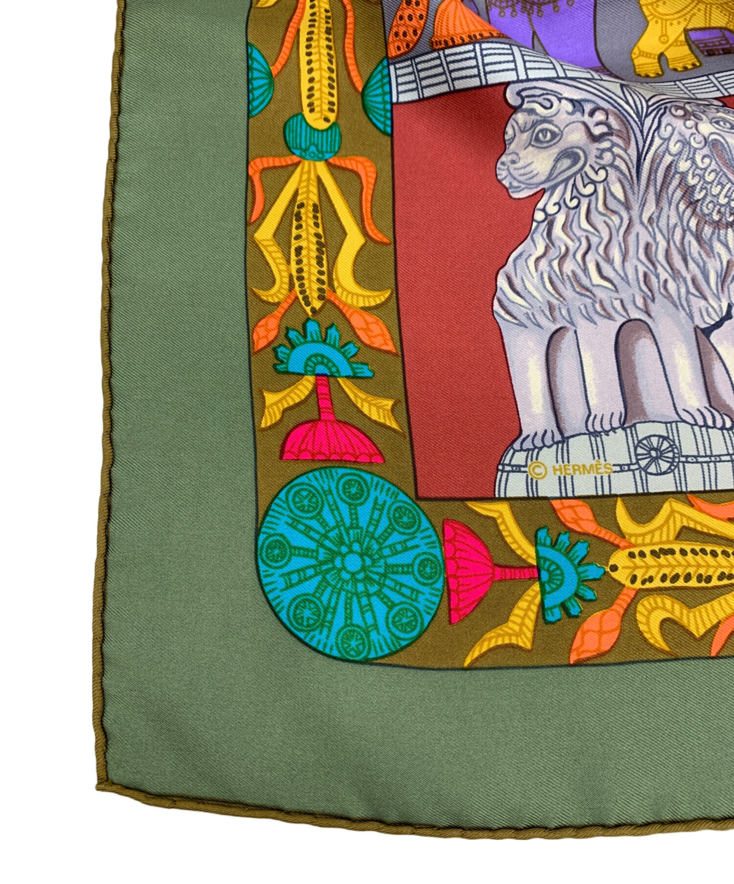 中古・古着通販】HERMES (エルメス) カレ90 TORANA 塔門 レッド