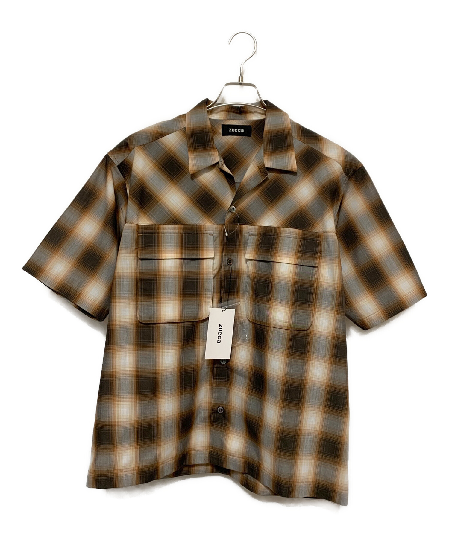 中古・古着通販】ZUCCA (ズッカ) オンブレチェック ブラウン サイズ:M