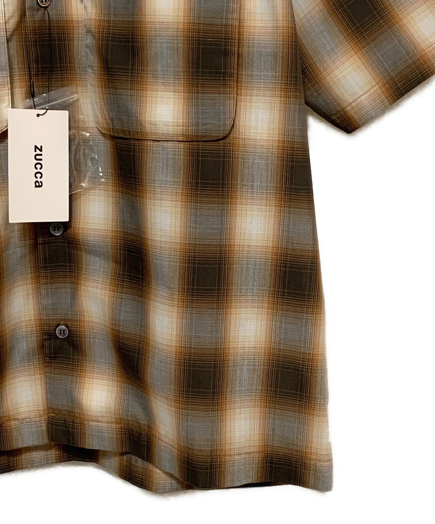 中古・古着通販】ZUCCA (ズッカ) オンブレチェック ブラウン サイズ:M 