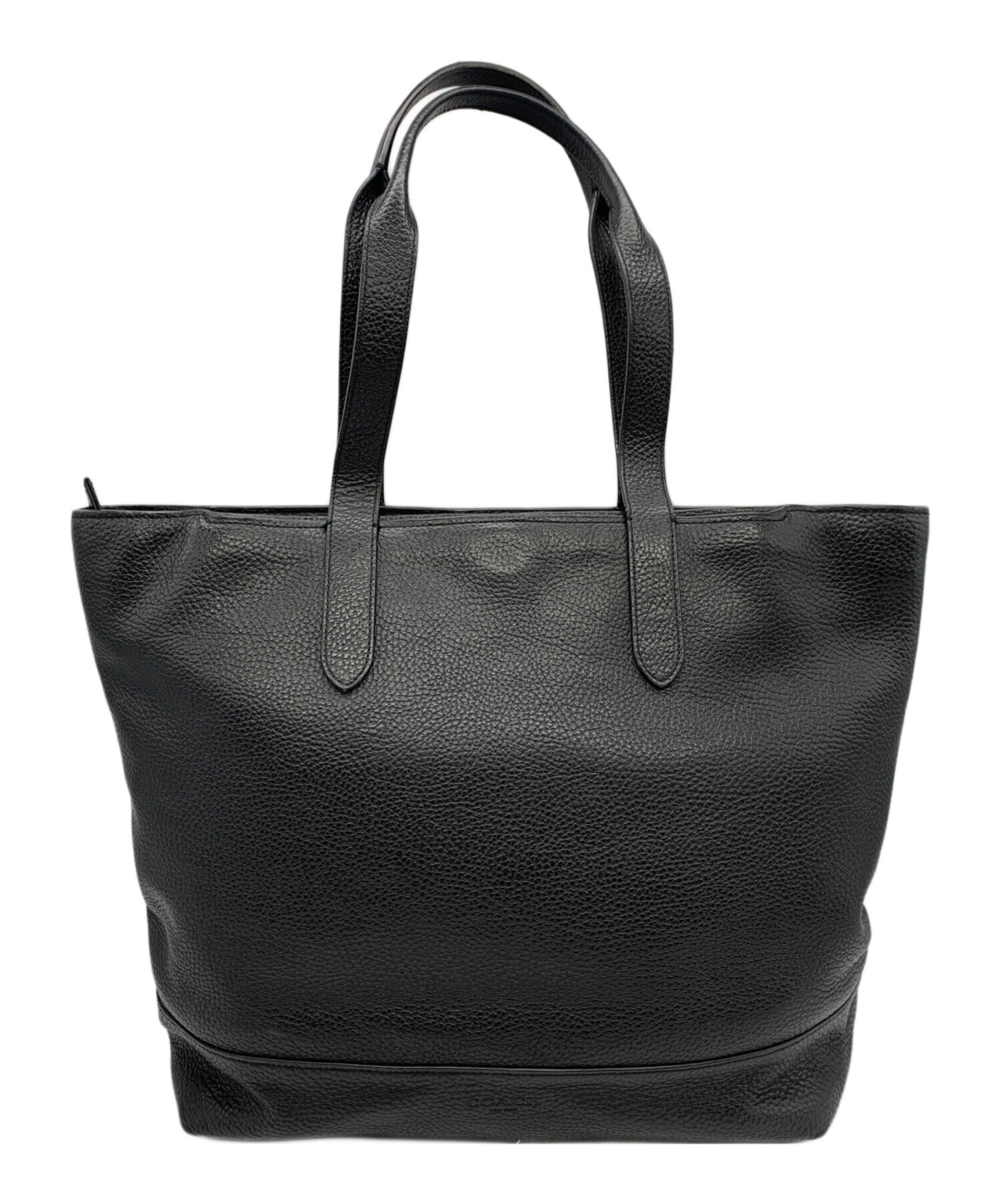 COACH ハミルトントートバッグ ブラック 中古・古着通販】COACH (コーチ) ハミルトン レザートートバッグ