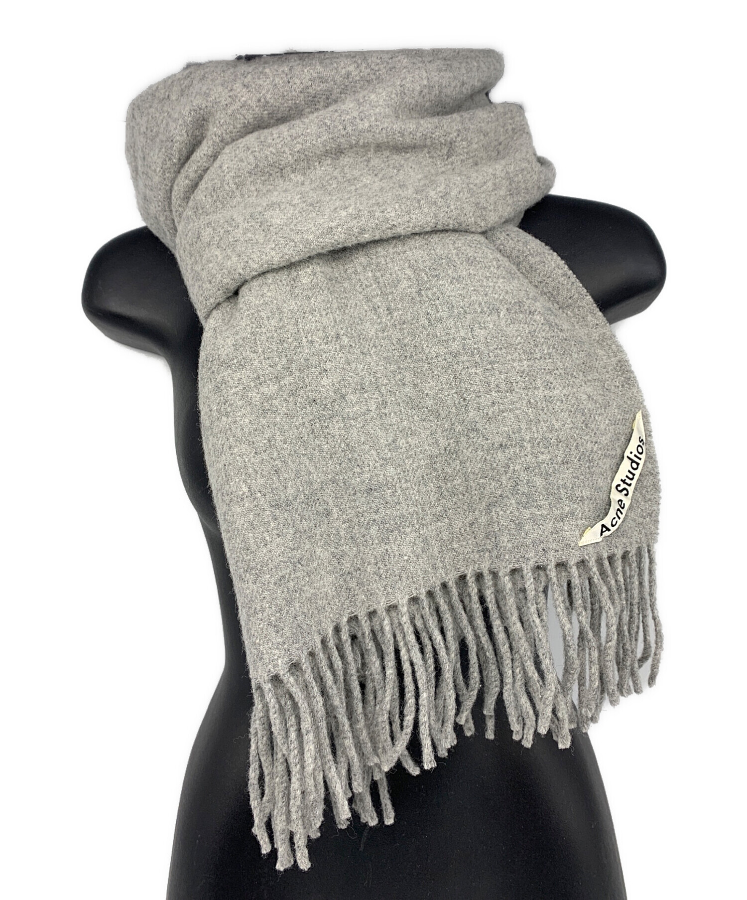 Acne Studios グレー マフラー Acne Studios マフラー 濃いグレー ぽん Acne Studios マフラー グレー
