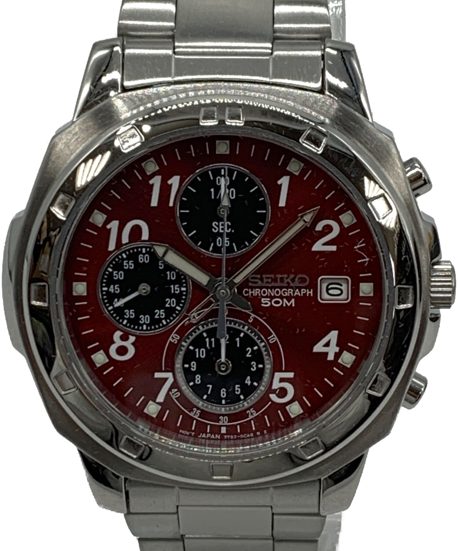 クロノグラフ 7T92-0CA0 SEIKO セイコー 腕時計 ブルー 中古・古着通販