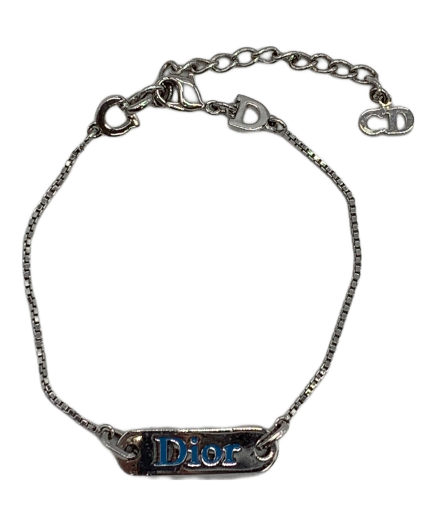 Christian Dior 美品 ロゴプレートレディースブレスレット 中古・古着