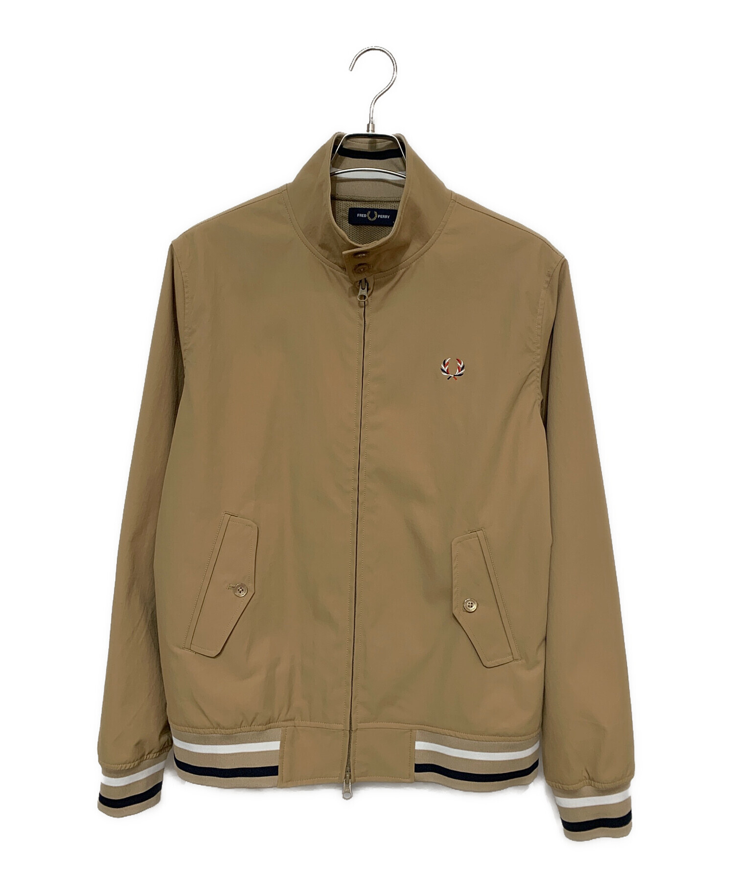 【美品】FRED PERRY×BEAMS 別注ハリントンジャケット ベージュXL 中古・古着通販】FRED PERRY (フレッドペリー) BEAMS別注ハリントン
