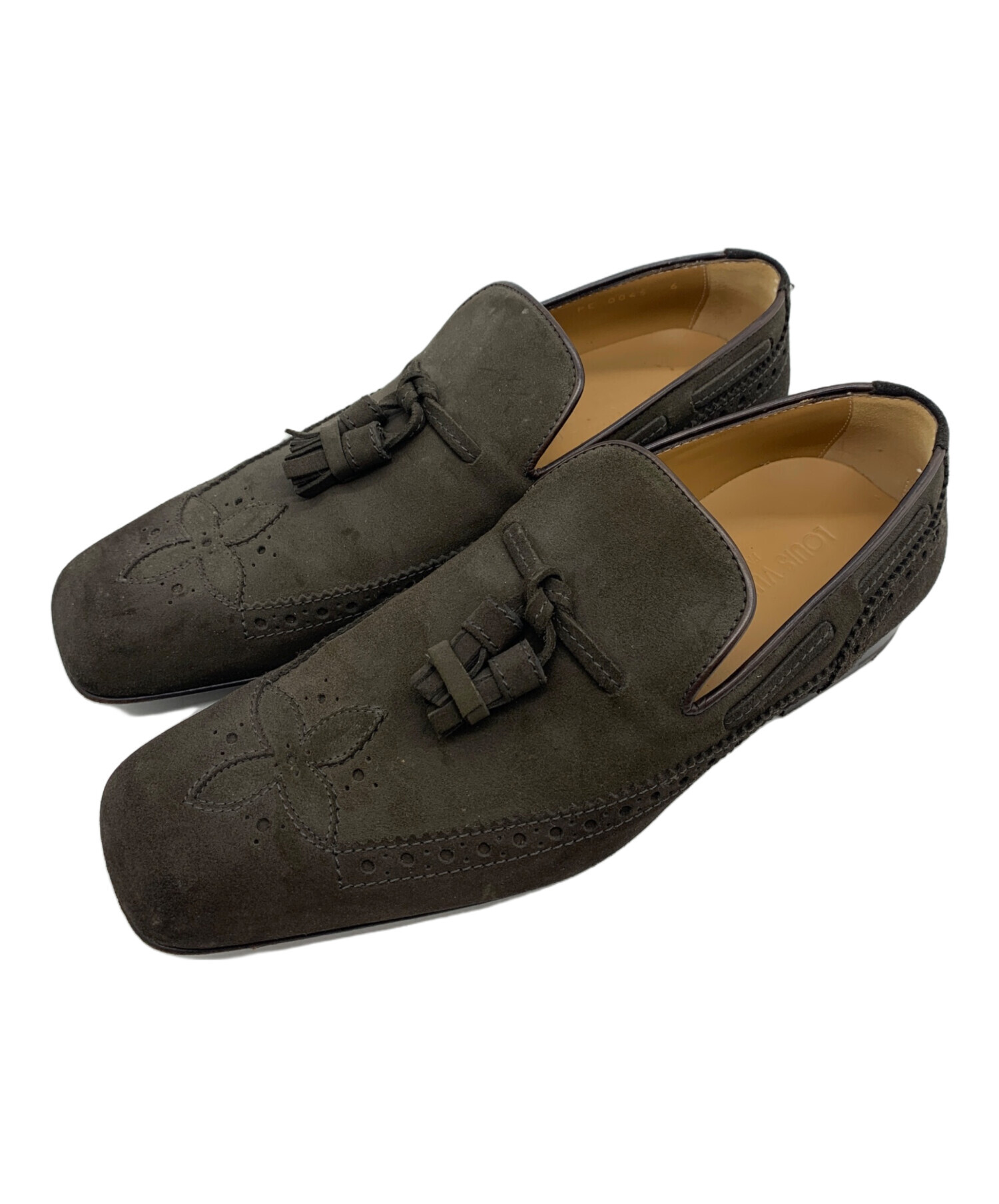 Louis Vuitton ブラック タッセル ローファー 中古・古着通販】LOUIS VUITTON (ルイ ヴィトン) タッセルローファー