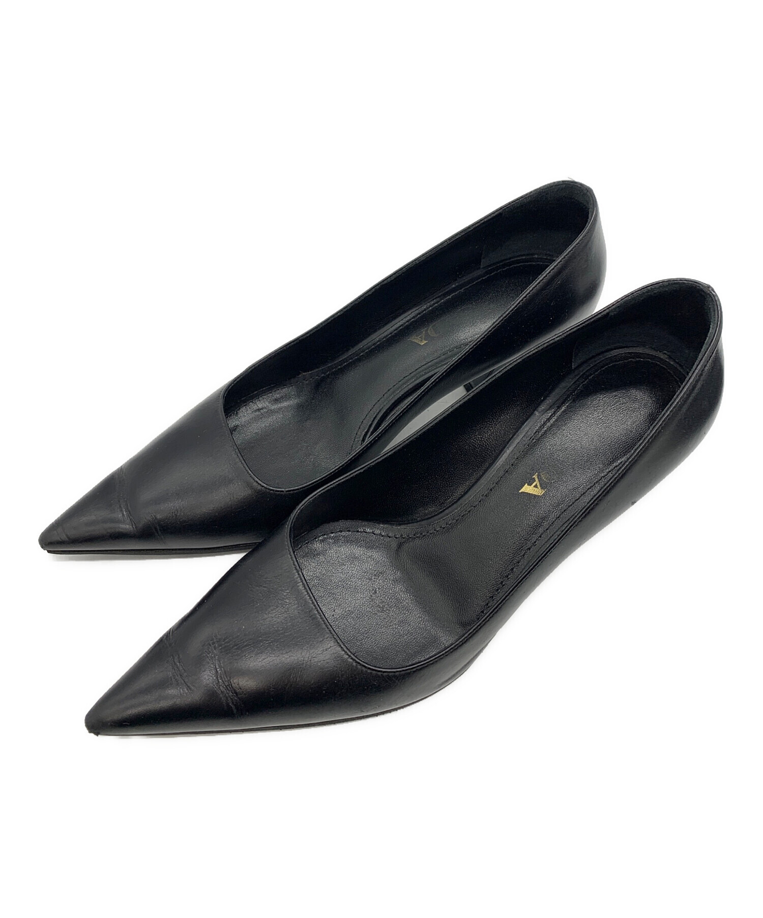 中古・古着通販】PRADA (プラダ) パンプス ブラック サイズ:35 1/2