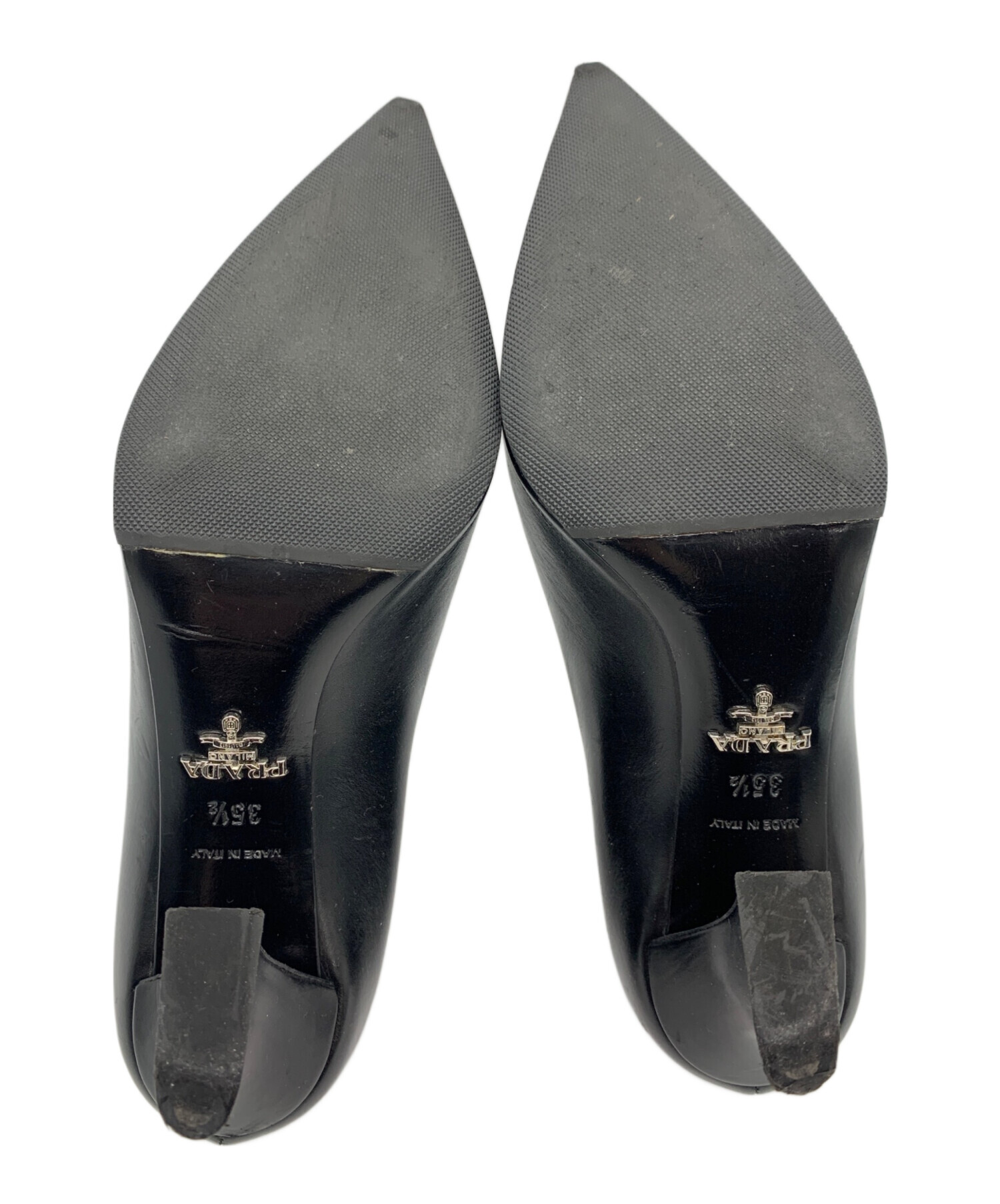 中古・古着通販】PRADA (プラダ) パンプス ブラック サイズ:35 1/2