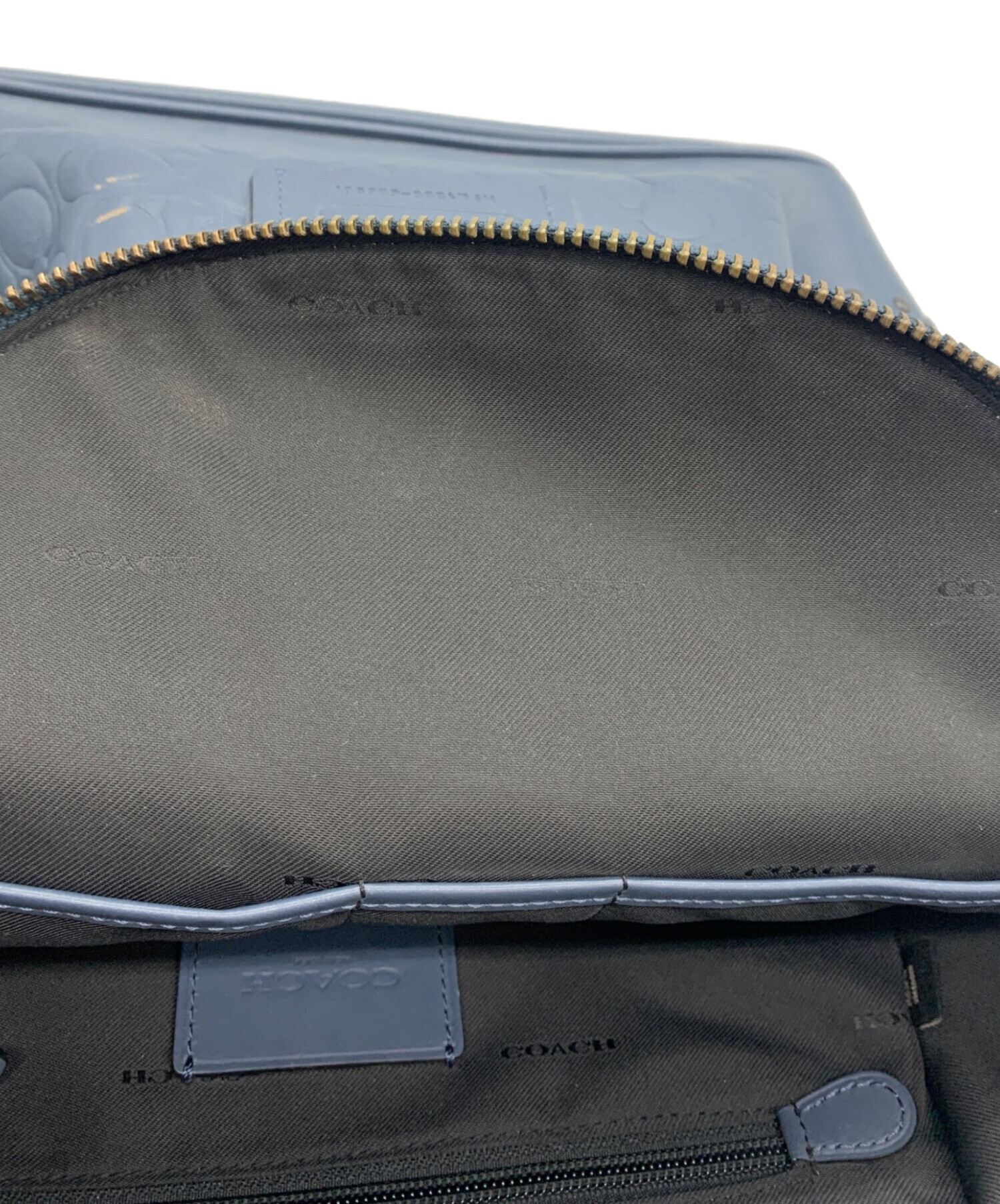 中古・古着通販】COACH (コーチ) シグネチャーバックパック ブルー