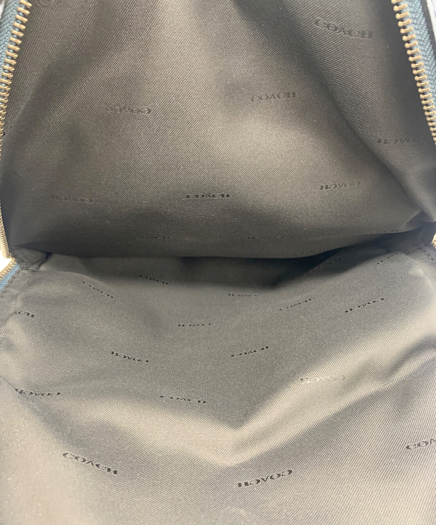 中古・古着通販】COACH (コーチ) シグネチャーバックパック ブルー