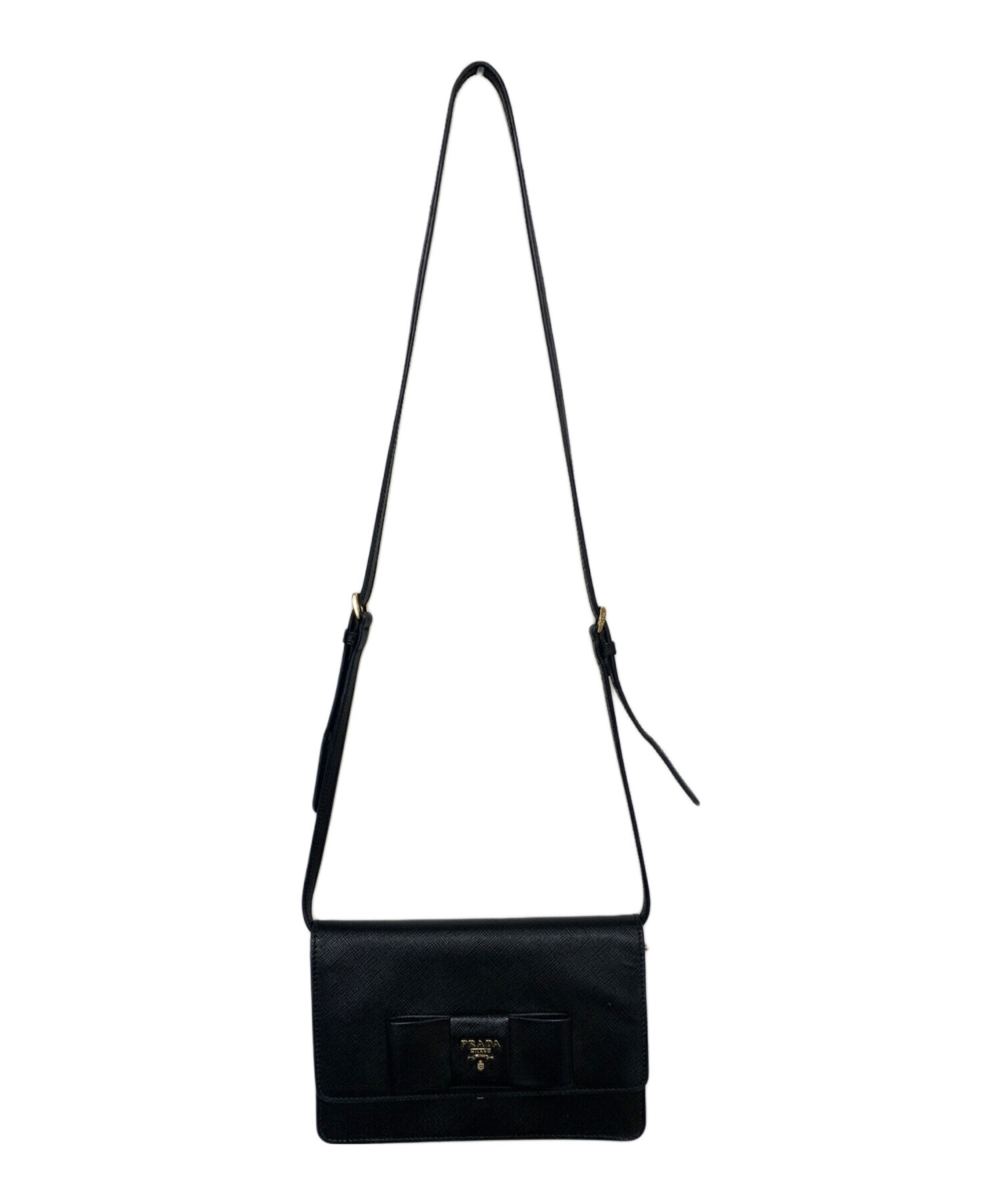 中古・古着通販】PRADA (プラダ) ショルダーウォレット ブラック