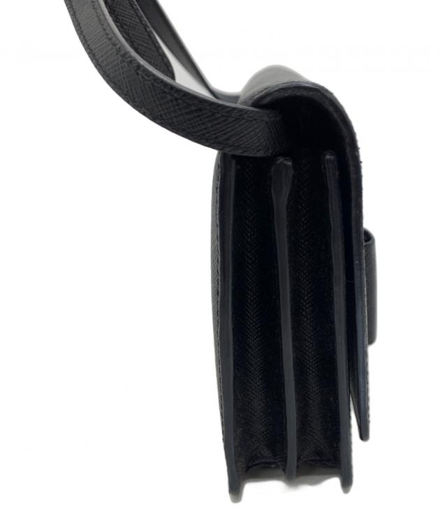 【本物】未使用　プラダ　ウォレット　ショルダー 中古・古着通販】PRADA (プラダ) ショルダーウォレット ブラック