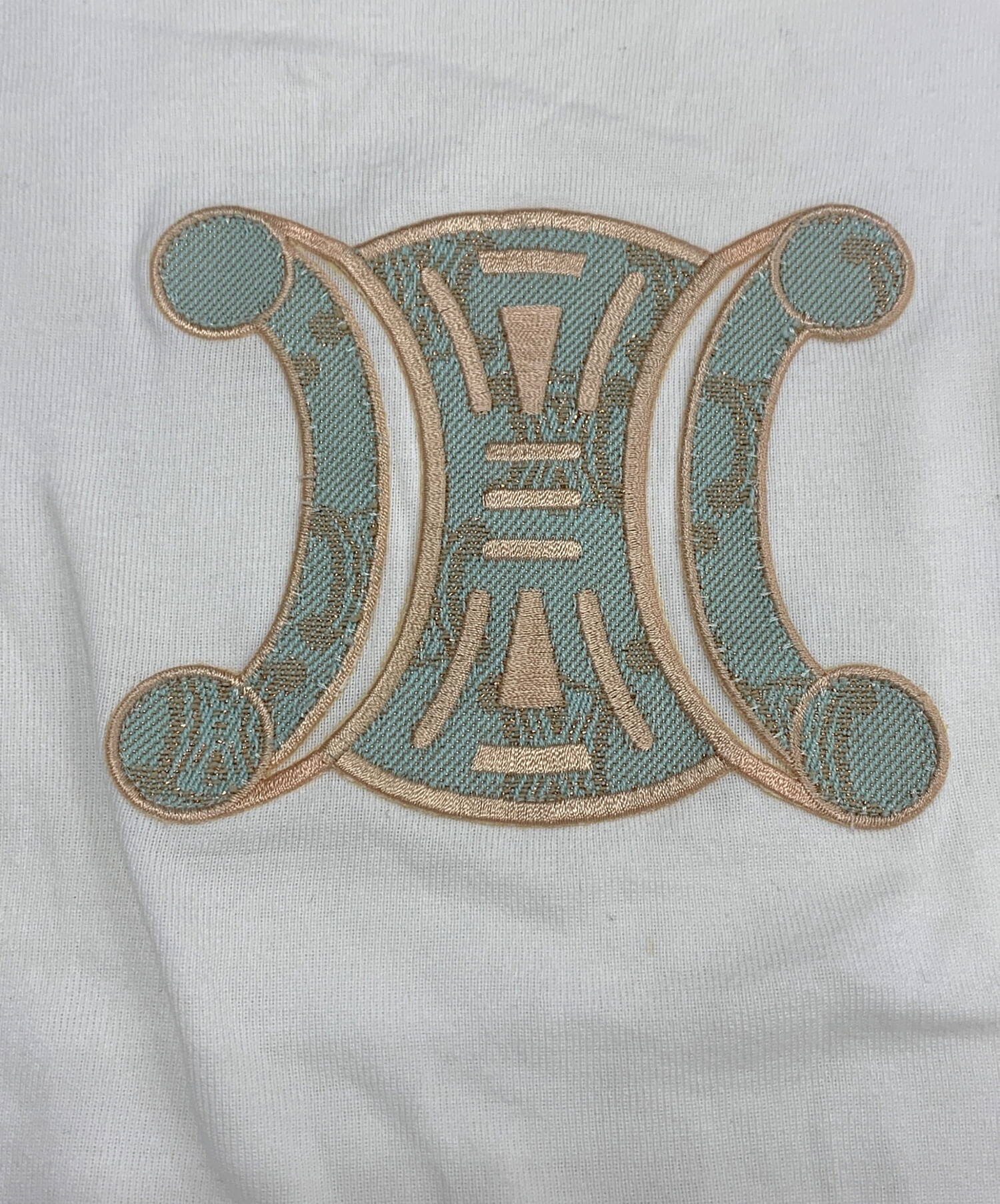 中古・古着通販】CELINE (セリーヌ) 刺繍ワッペンカットソー ホワイト