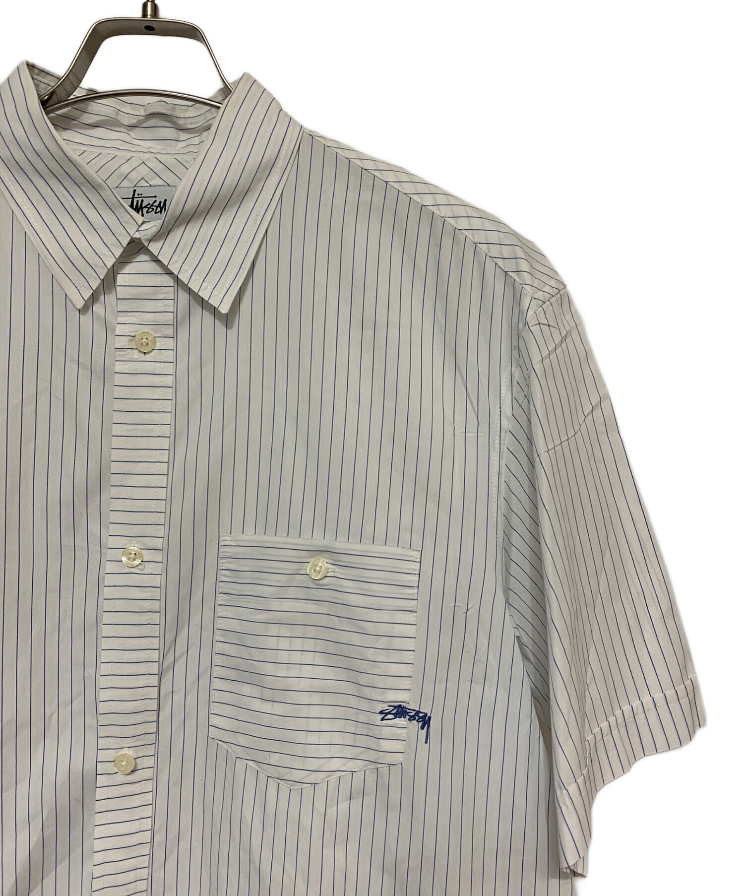 中古・古着通販】stussy (ステューシー) ストライプシャツ ホワイト