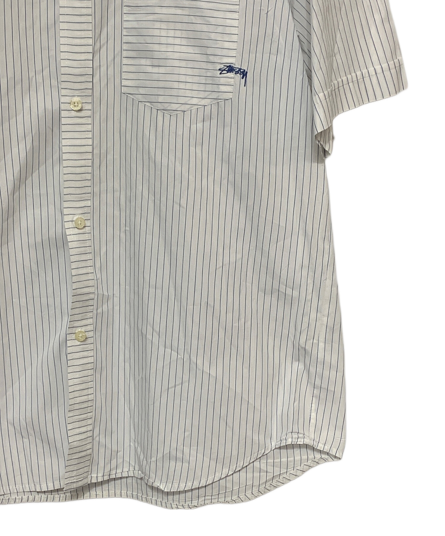 中古・古着通販】stussy (ステューシー) ストライプシャツ ホワイト