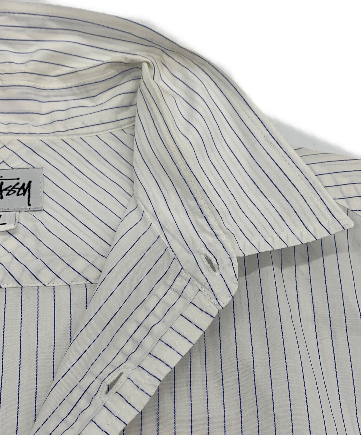 中古・古着通販】stussy (ステューシー) ストライプシャツ ホワイト