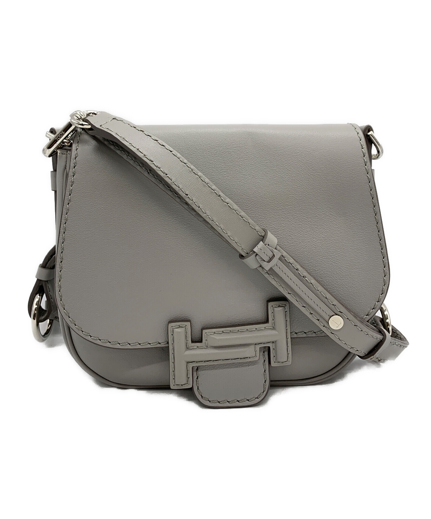 トッズ ショルダーバッグ - ライトグレー 中古・古着通販】TOD'S (トッズ) ショルダーバッグ グレー｜ブランド