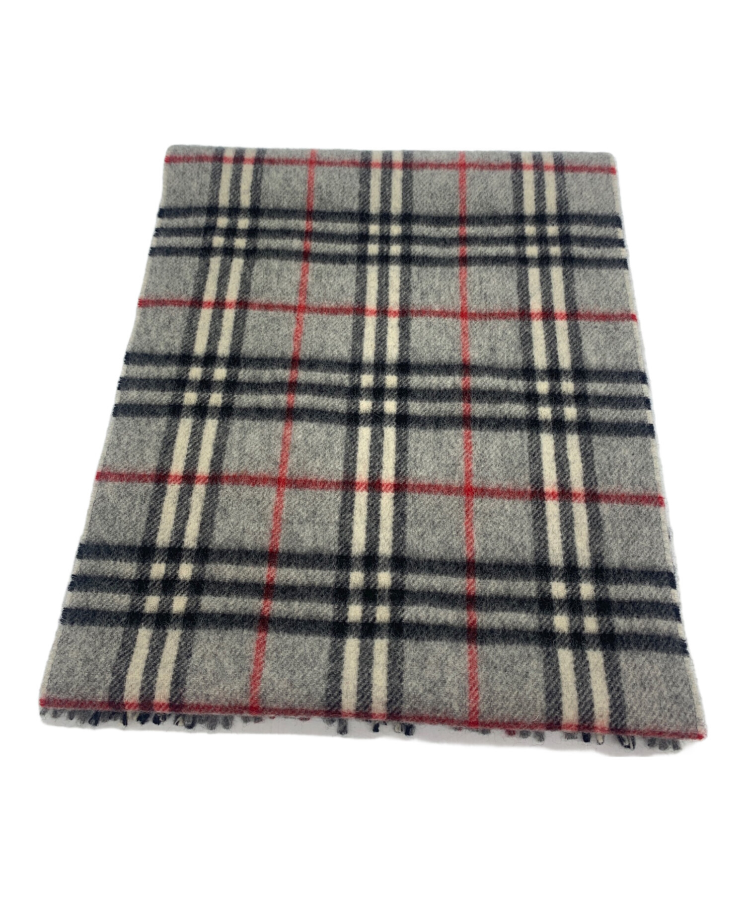 【Burberrys】マフラー 新品未使用 タグ付き (グレー) 中古・古着通販】Burberry's (バーバリー) WOOL マフラー グレー