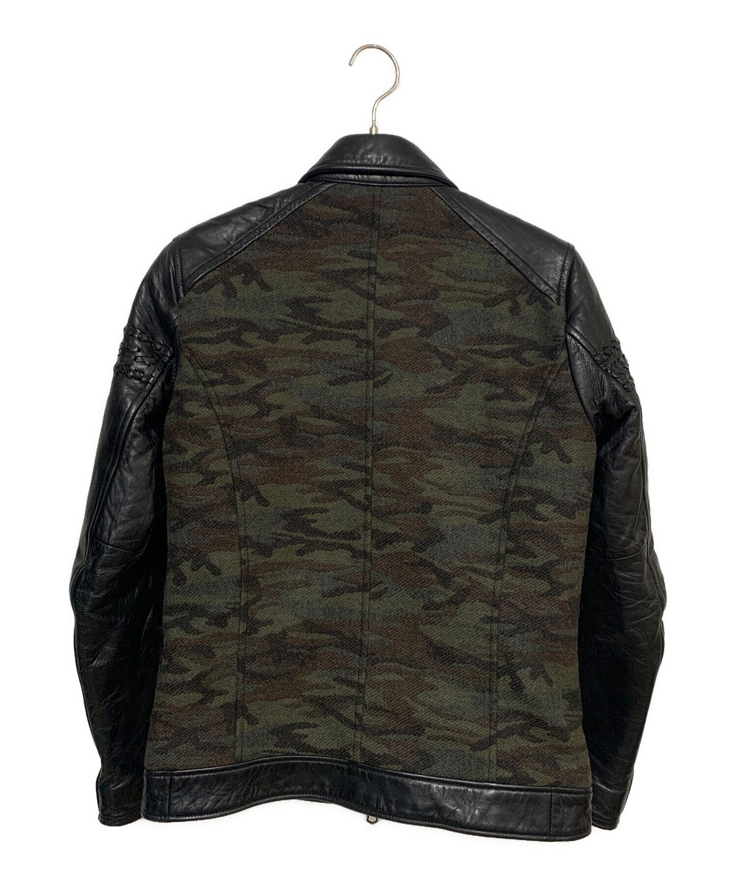 中古・古着通販】TETE HOMME (テット オム) レザージャケット ブラック