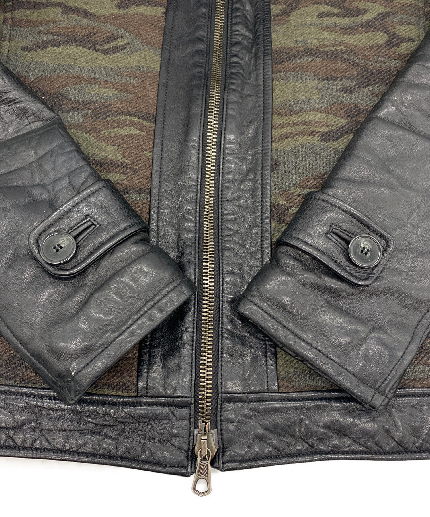 中古・古着通販】TETE HOMME (テット オム) レザージャケット ブラック