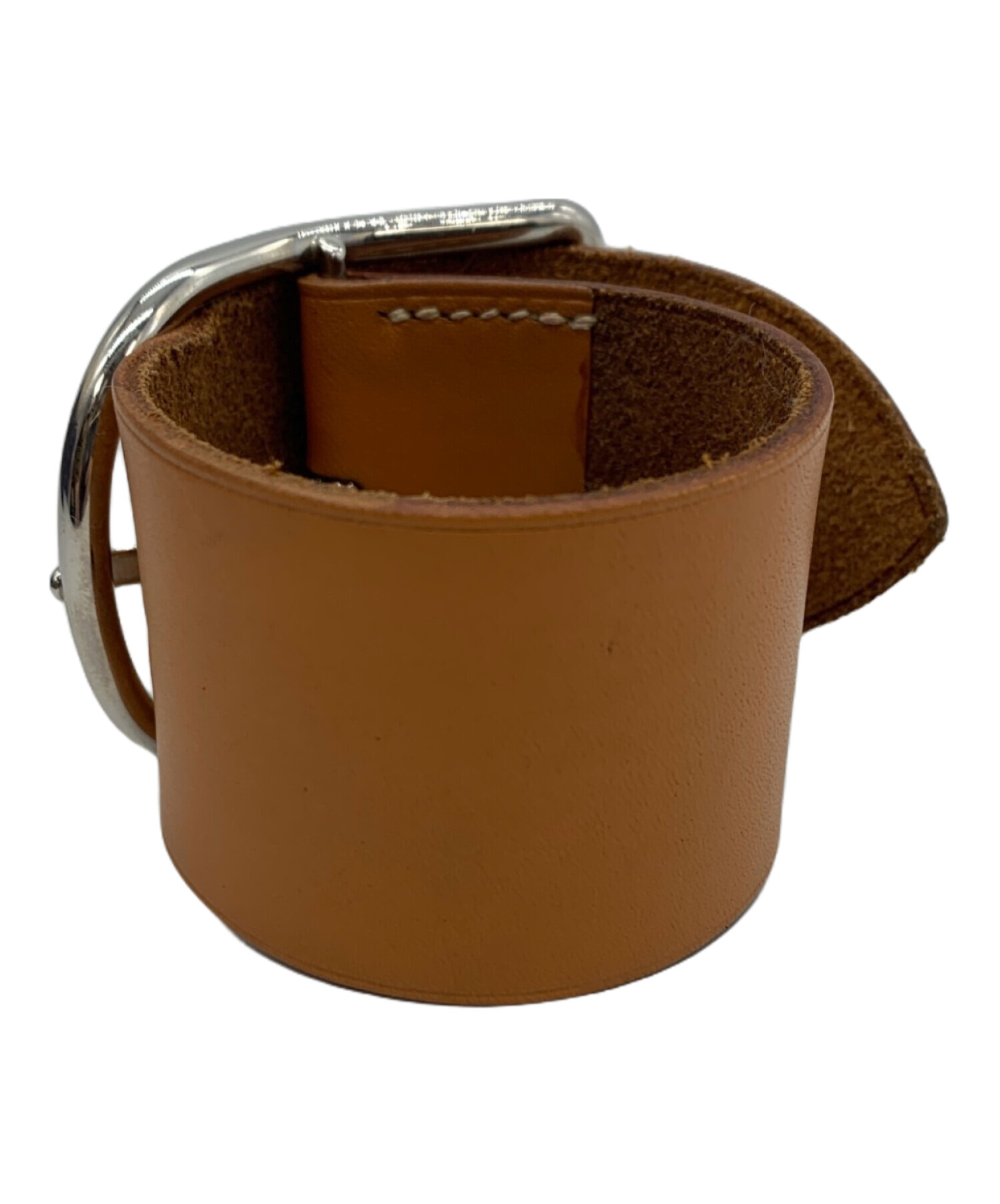 m*3様 エルメス　ブラウン レザー フック型ブレスレット 中古・古着通販】HERMES (エルメス) レザーブレストレット ブラウン