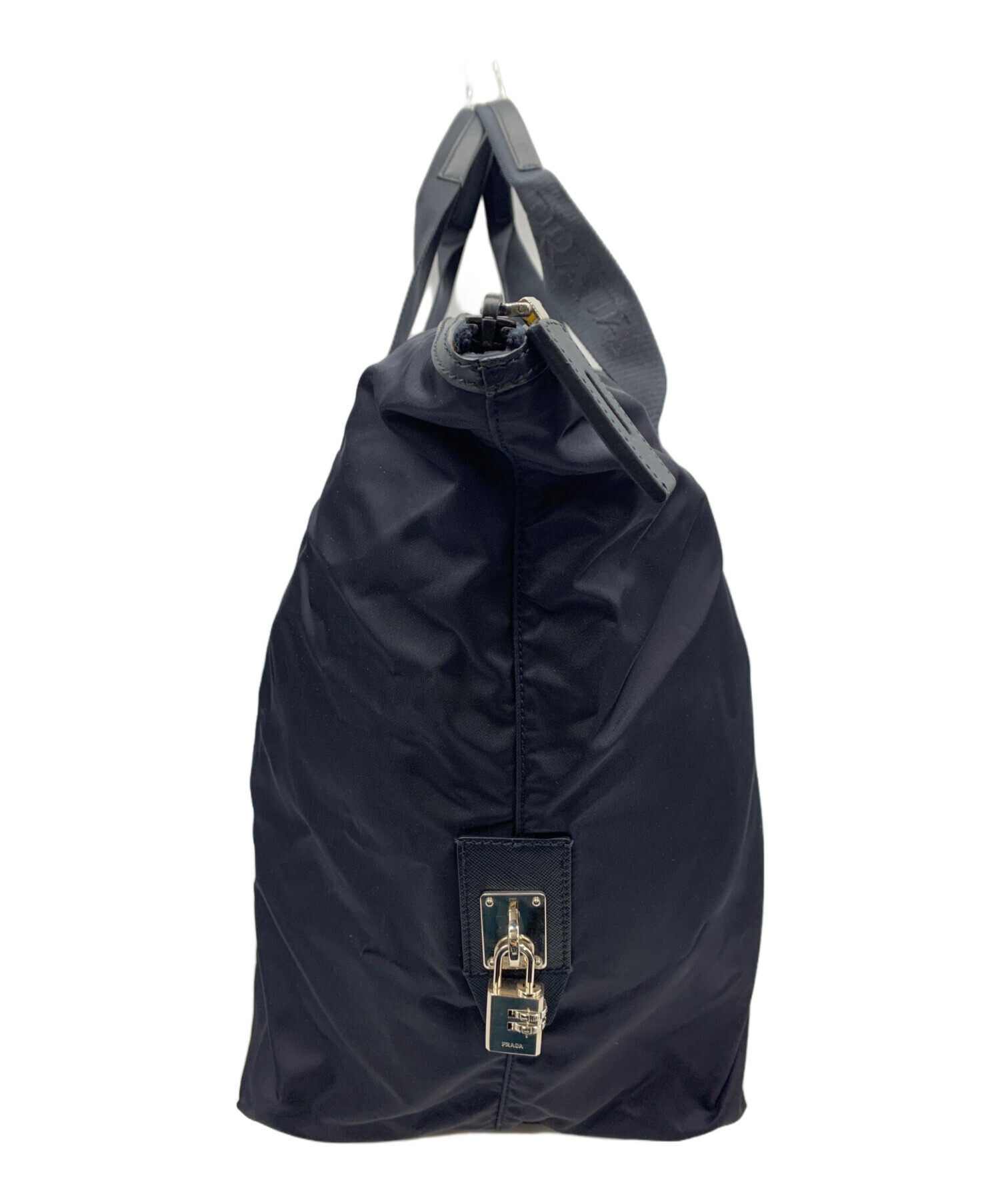 本物 プラダ PRADA テスート ショルダーバッグ トートバッグ ナイロン ネイビー BR4371 Tessuto バッグ 中古・ 中古・古着通販】PRADA (プラダ) テスートナイロン トラベルバッグ