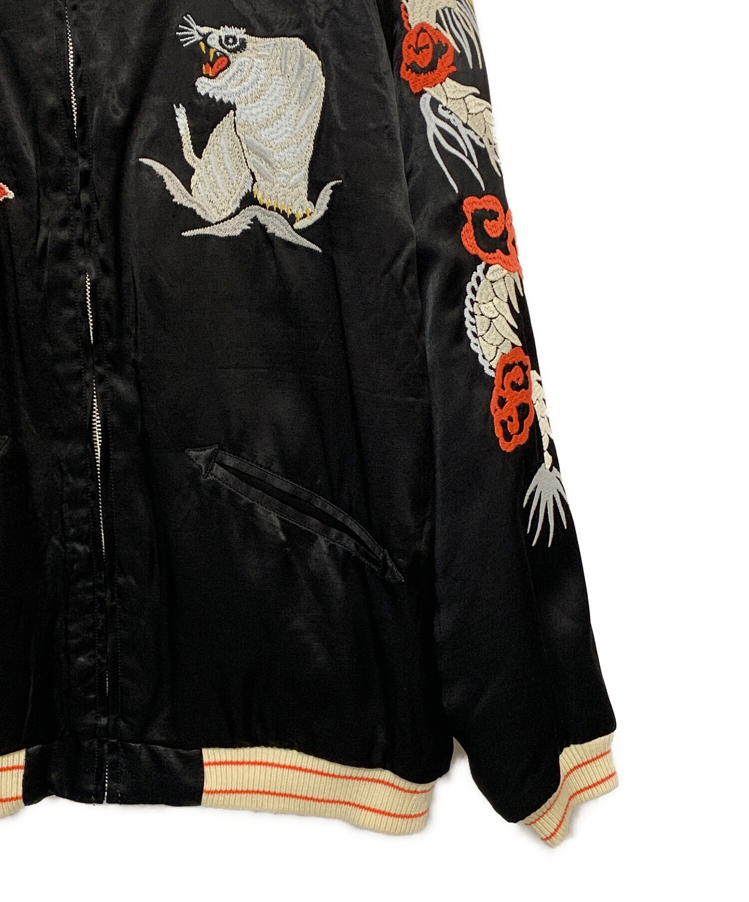 HOUSTON ブラック スカジャン XL 週末価格‼️ 中古・古着通販】HOUSTON (ヒューストン) スカジャン ブラック