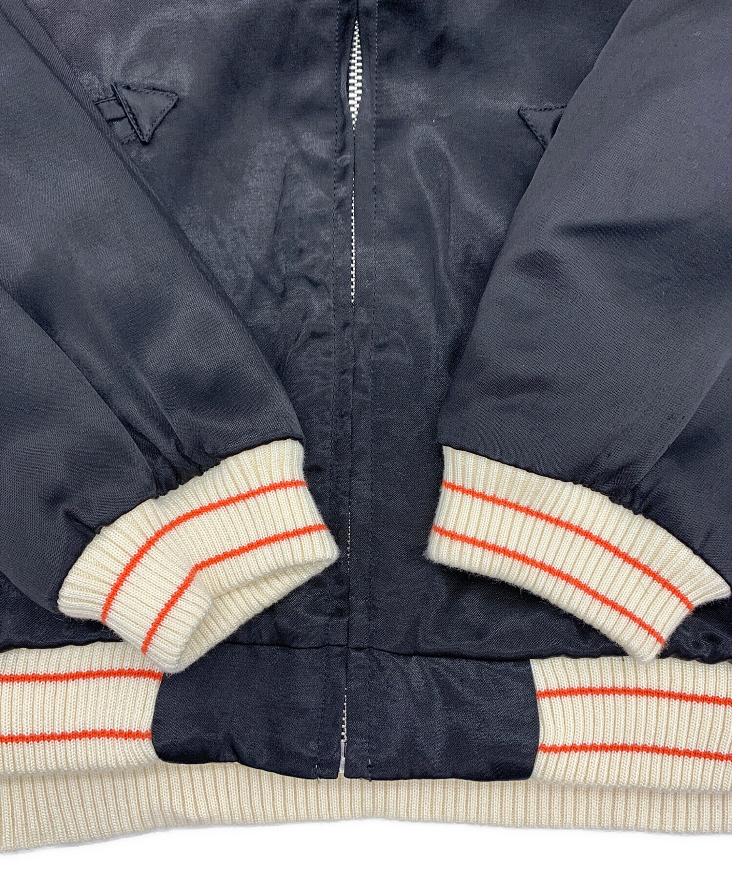 中古・古着通販】HOUSTON (ヒューストン) スカジャン ブラック 中古・古着通販】HOUSTON (ヒューストン) スカジャン ブラック