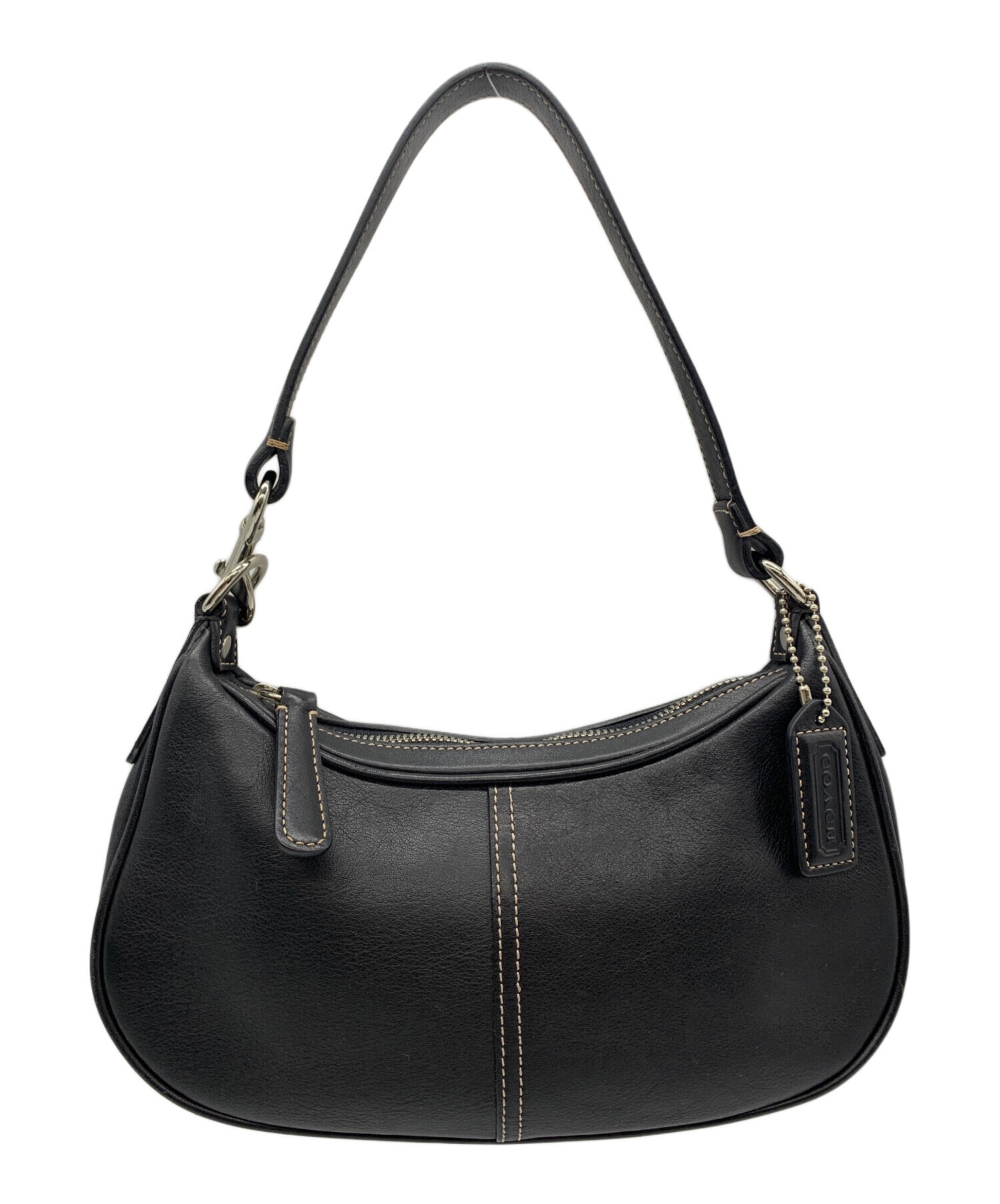 中古・古着通販】COACH (コーチ) ワンショルダーバッグ ブラック 