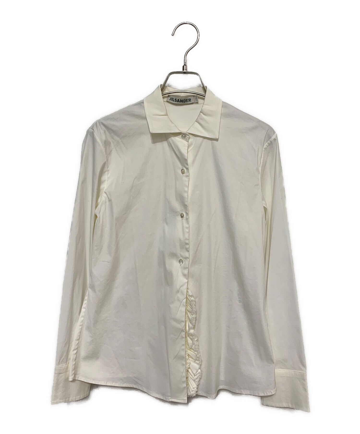 中古・古着通販】JIL SANDER (ジルサンダー) フリルシャツ ホワイト