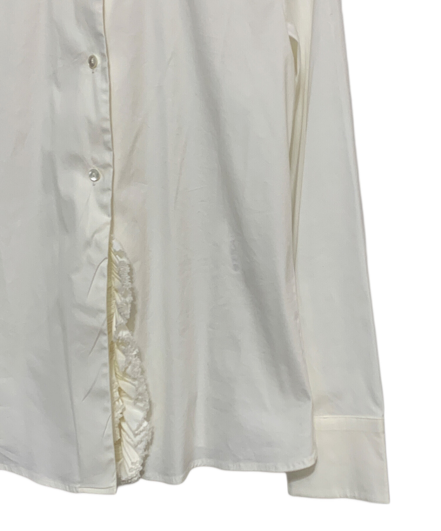 中古・古着通販】JIL SANDER (ジルサンダー) フリルシャツ ホワイト 