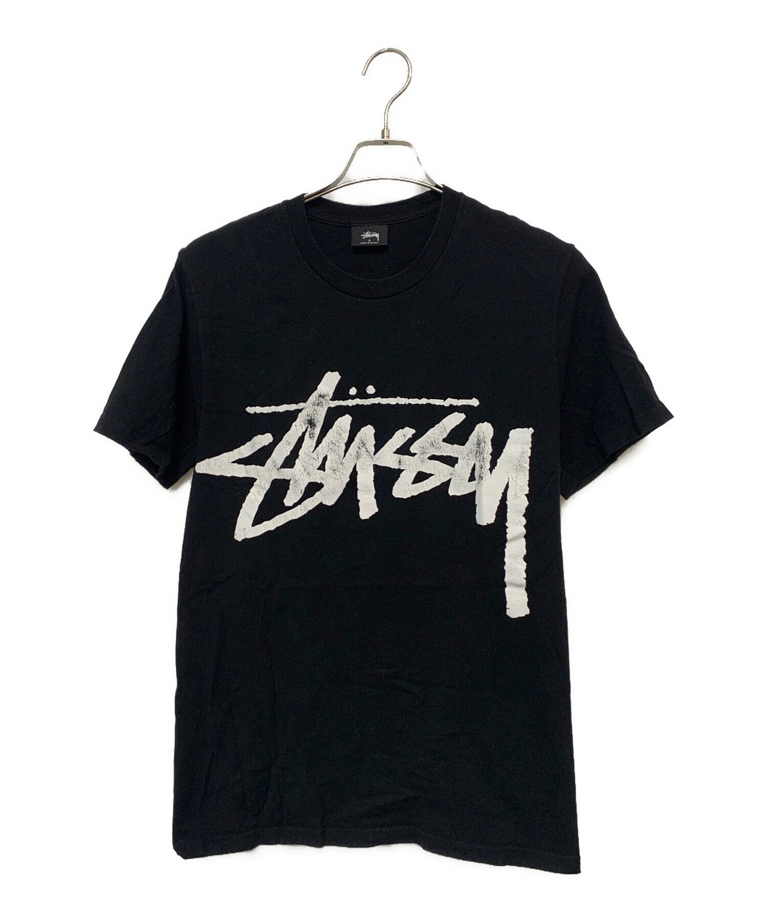 中古・古着通販】stussy (ステューシー) ロゴTee ブラック サイズ:S 中古・古着通販】stussy (ステューシー) ロゴTee ブラック サイズ:S