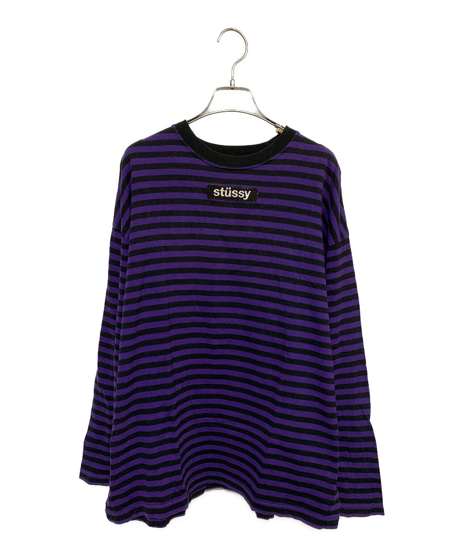 中古・古着通販】stussy (ステューシー) ボーダー ロンT パープル