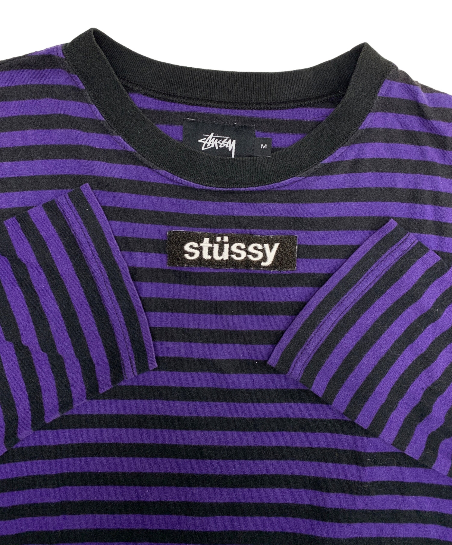 中古・古着通販】stussy (ステューシー) ボーダー ロンT パープル